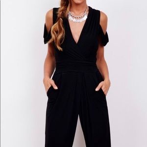 John Zack Petite Black Jumpsuit.